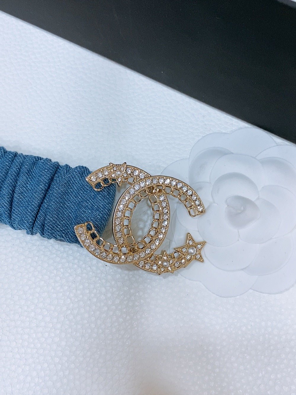 Chanel Ruched Denim Belt - Image 5