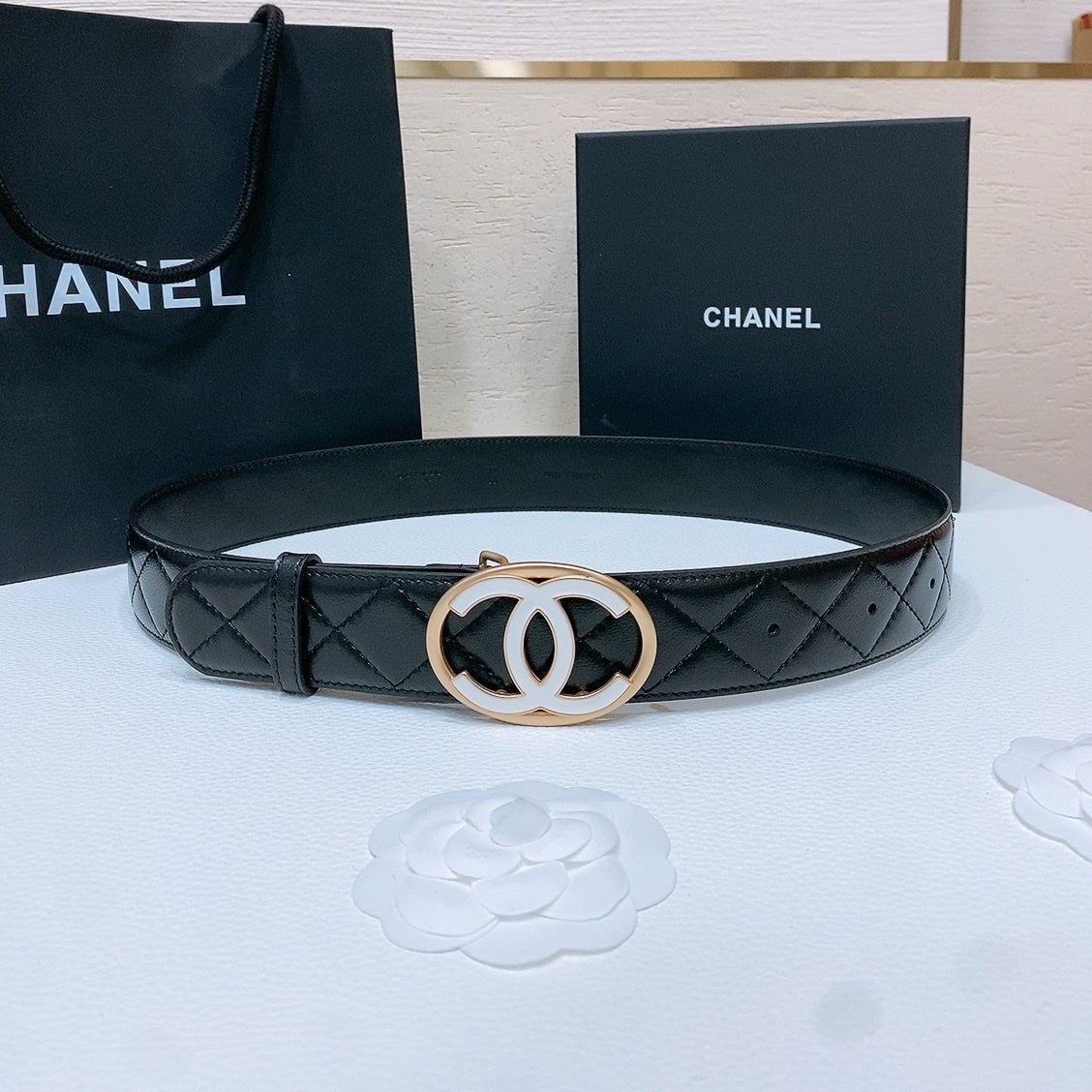 Chanel Quilted Leather Belt