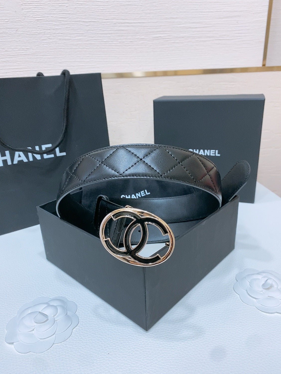 Chanel Quilted Leather Belt - Image 6