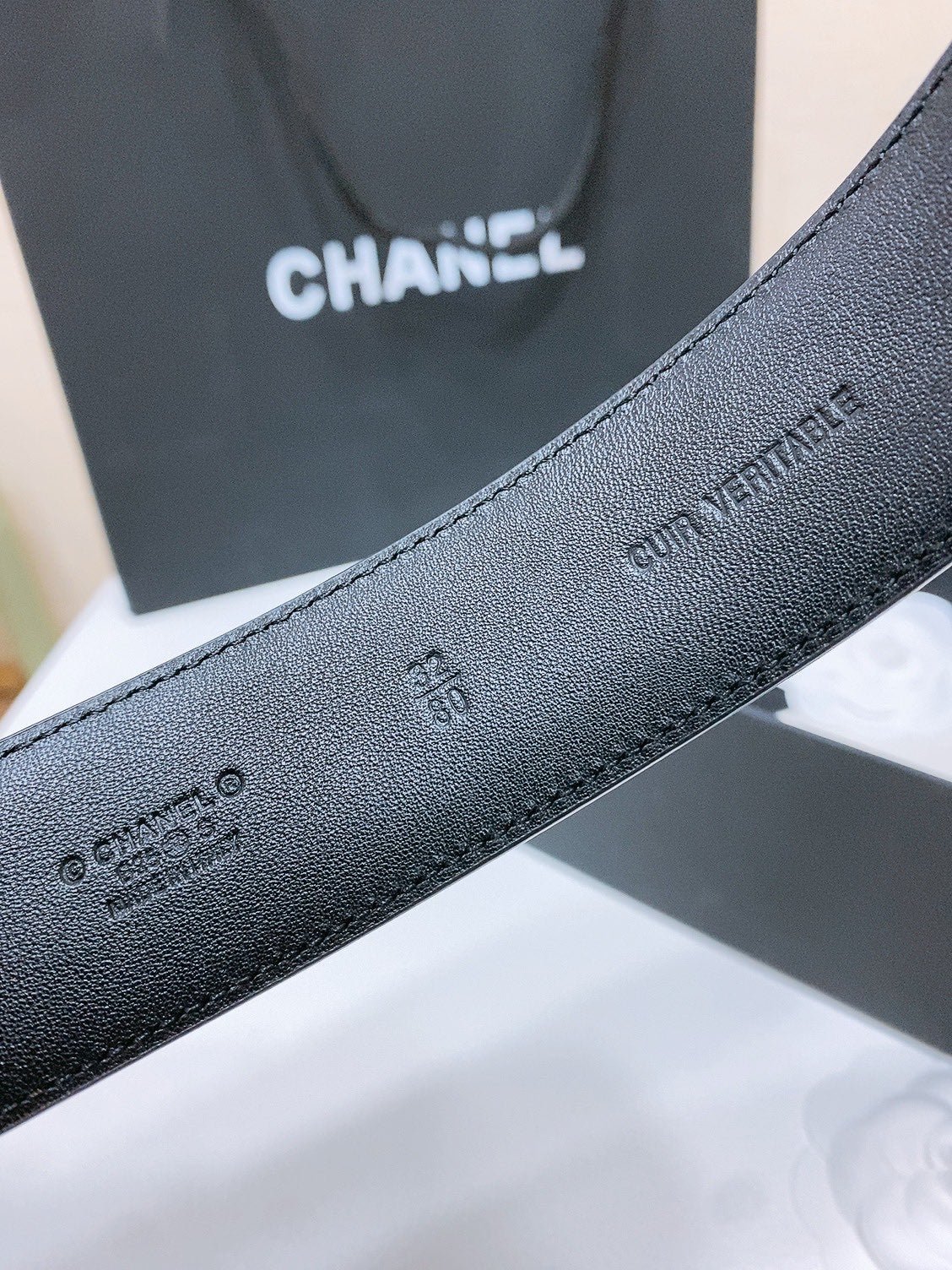 Alternative view of Chanel Quilted Silver CC Belt
