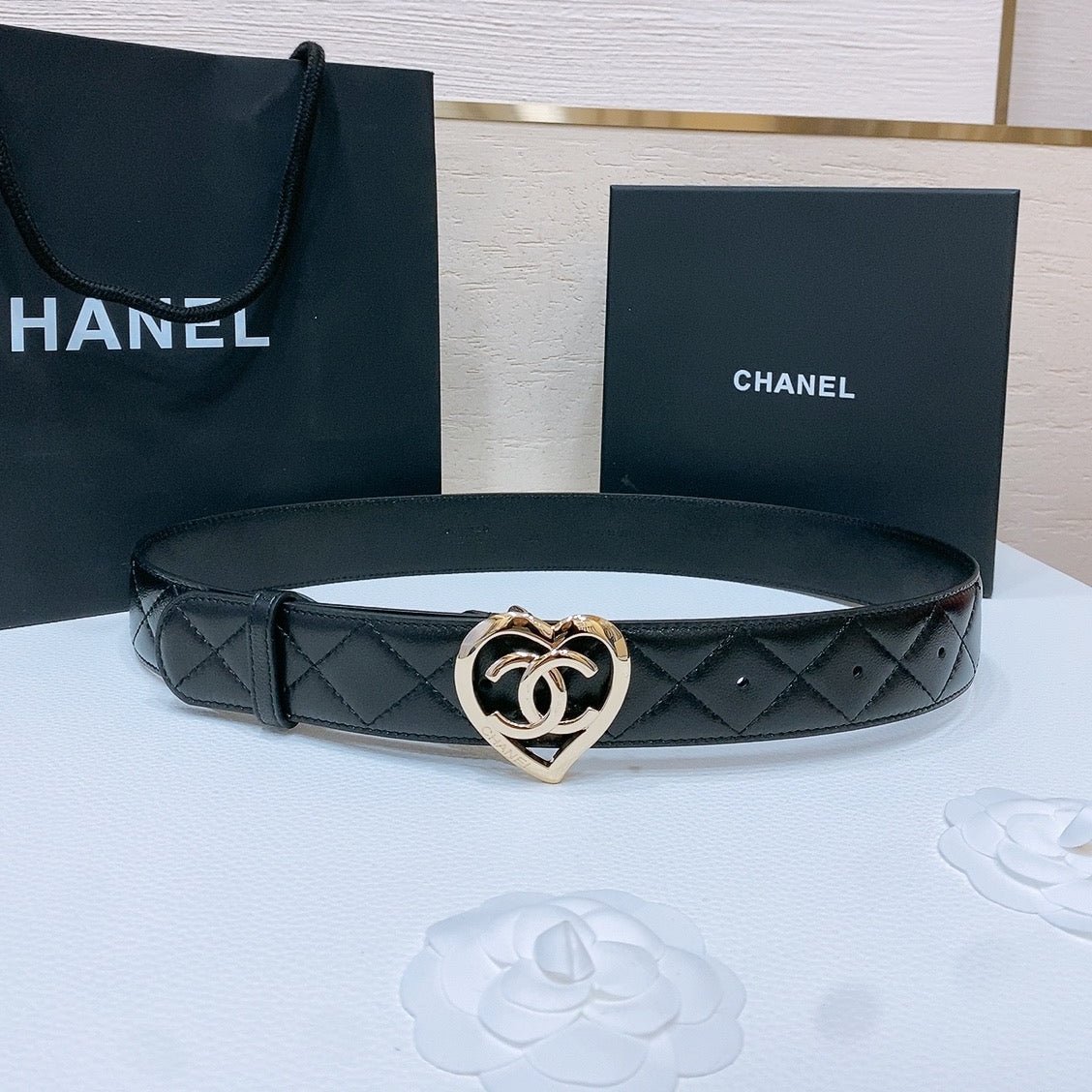 Chanel Quilted Leather Belt
