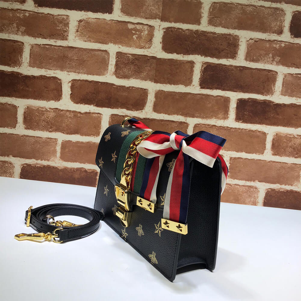 Alternative view of GG Sylvie Bee Star small shoulder bag