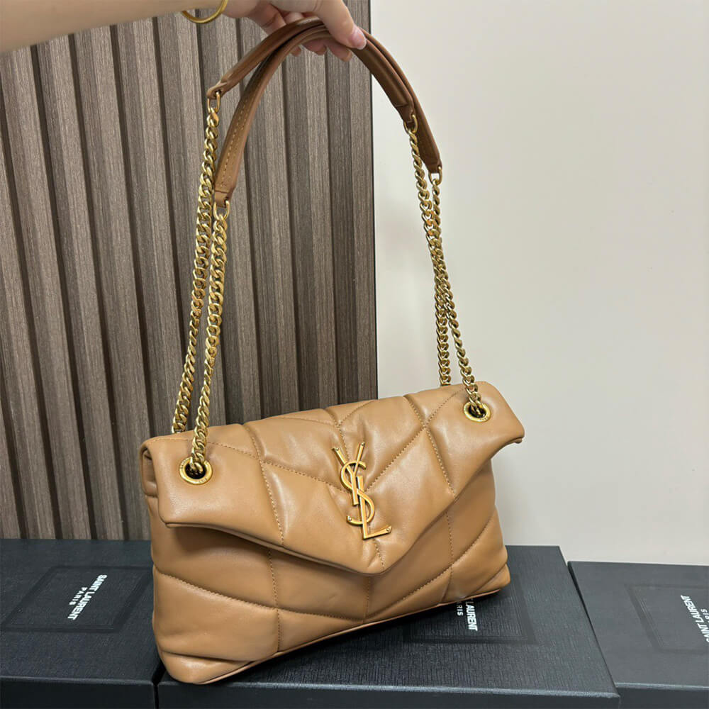 Alternative view of YSL PUFFER small in suede(HIGH-END GRADE)