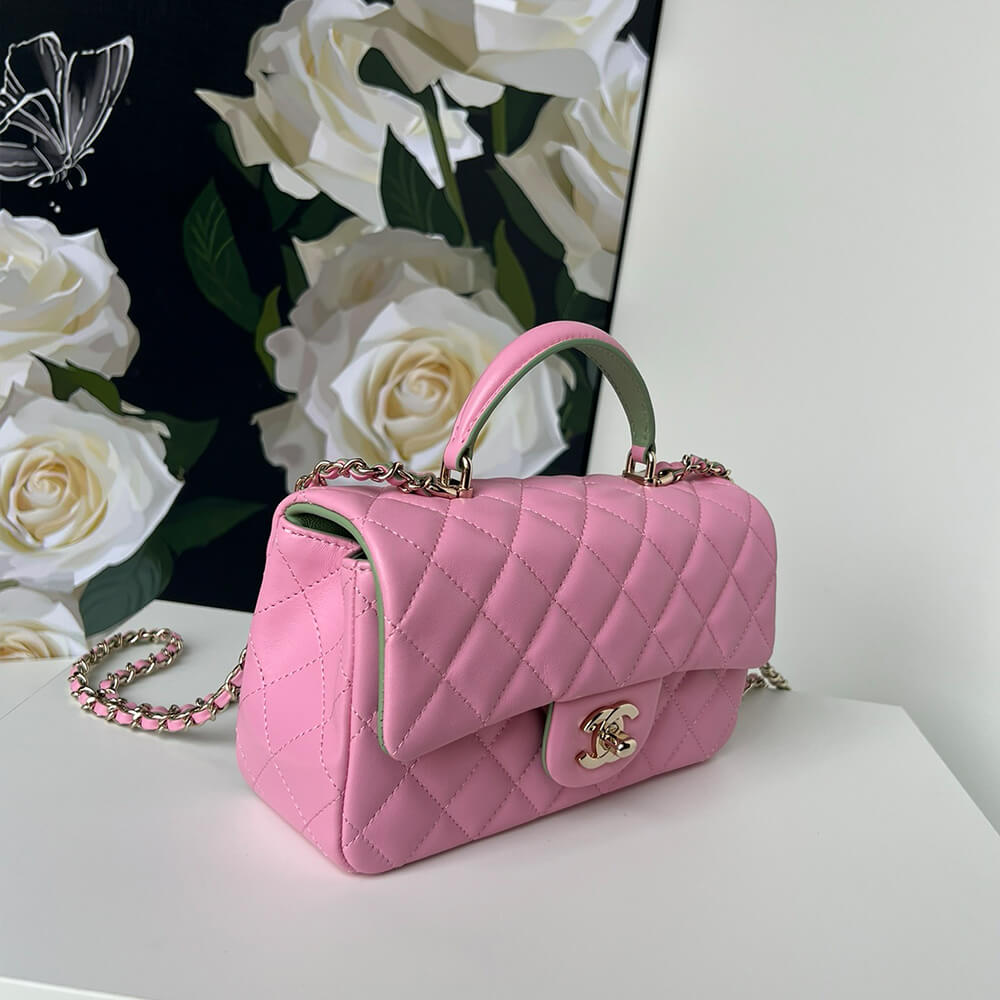 CHANEL Mini Classic Handbag With Top Handle - Image 7