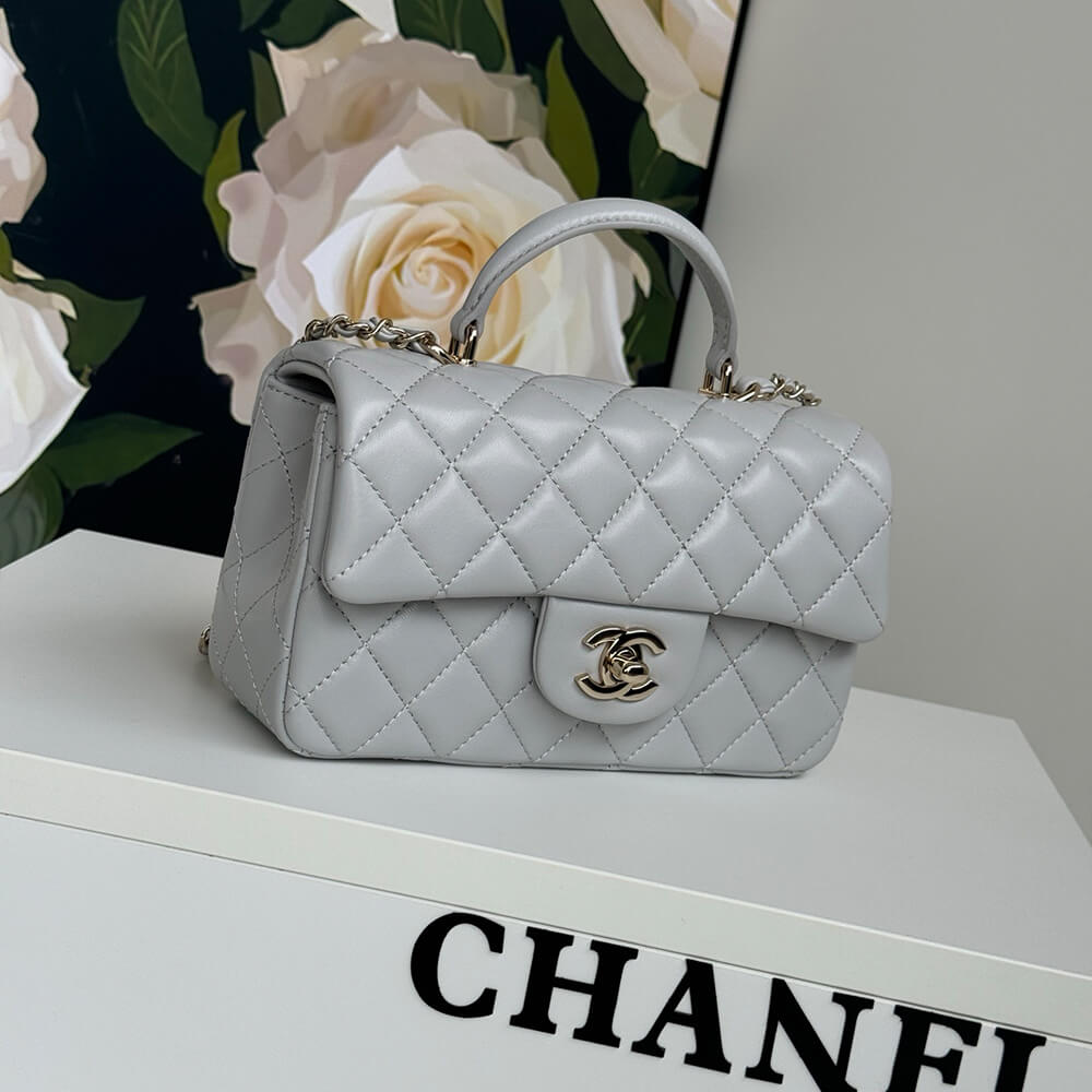 CHANEL Mini Classic Handbag With Top Handle - Image 8