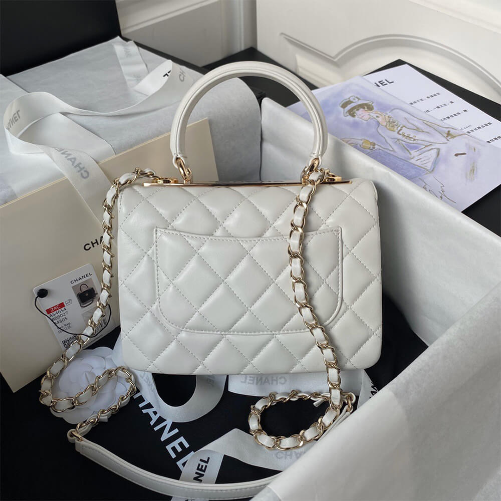 CHANEL Mini Flap Bag with Top Handle(HIGH-END GRADE) - Image 5