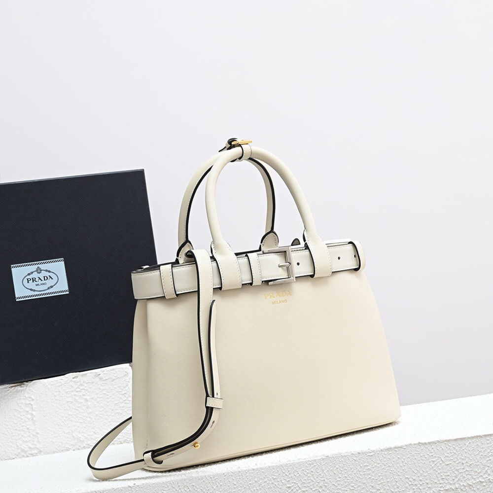 Prada Buckle small leather handbag with belt(high-end grade) - Image 7