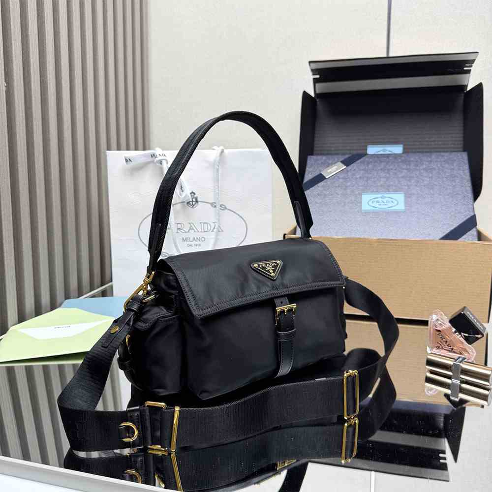 Alternative view of Prada Explore medium Re-Nylon shoulder bag with flap