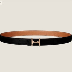 Alternative view of HM Mors H buckle & Reversible 24 mm belt Black Brown leather 125350