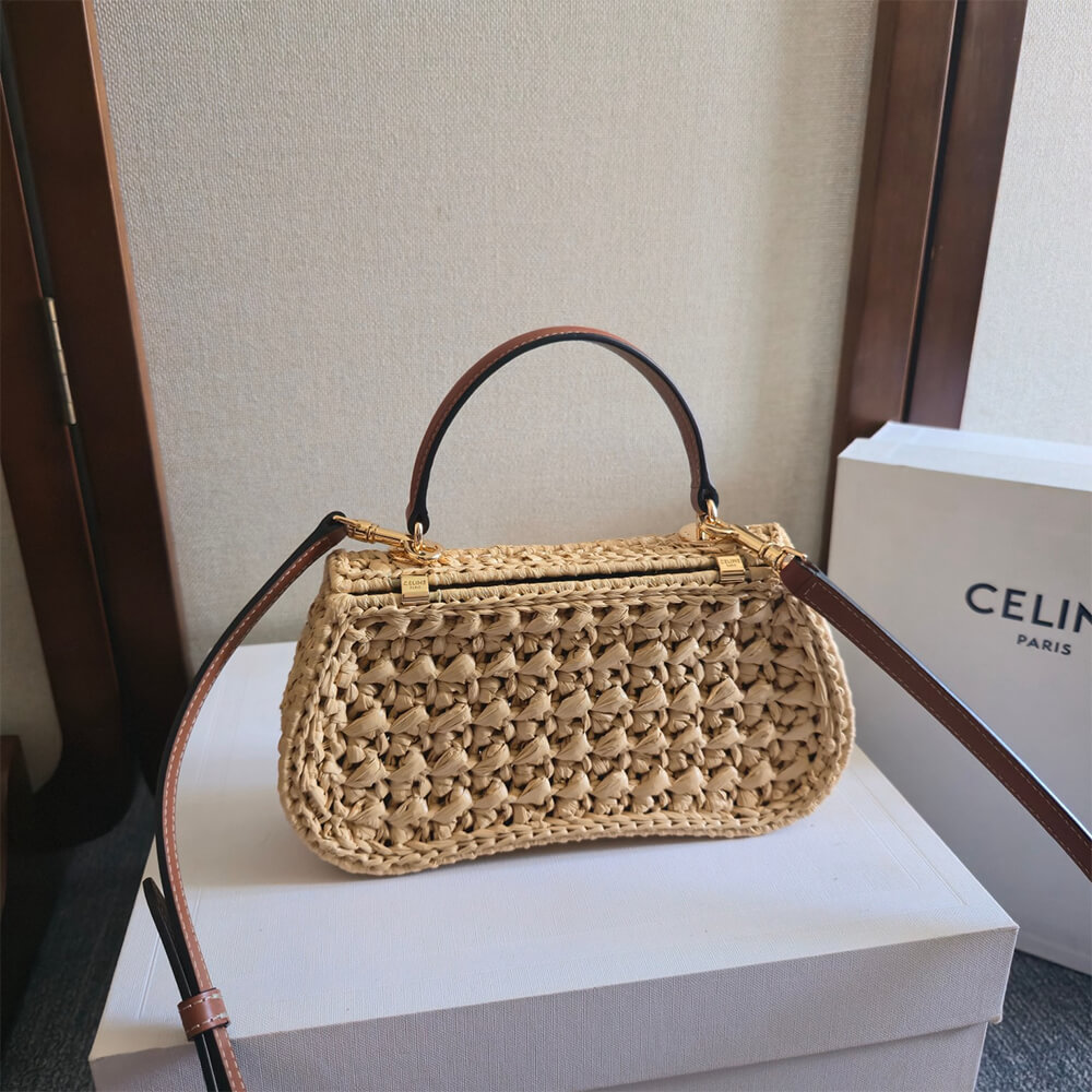CELINE TEEN CELINE LOLA IN RAFFIA EFFECT TEXTILE(HIGH-END GRADE) - Image 3