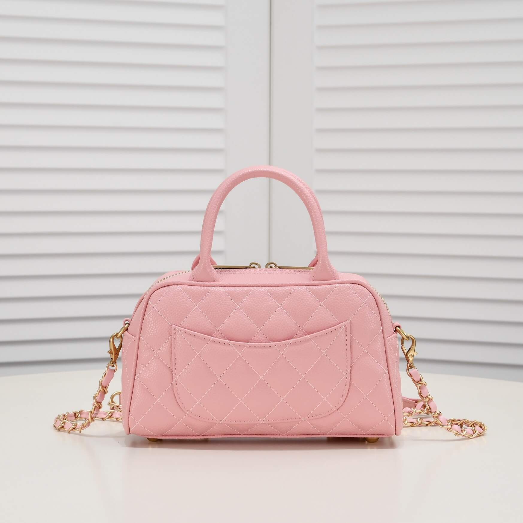 CHANEL Small Vintage Boston Bag - Image 7