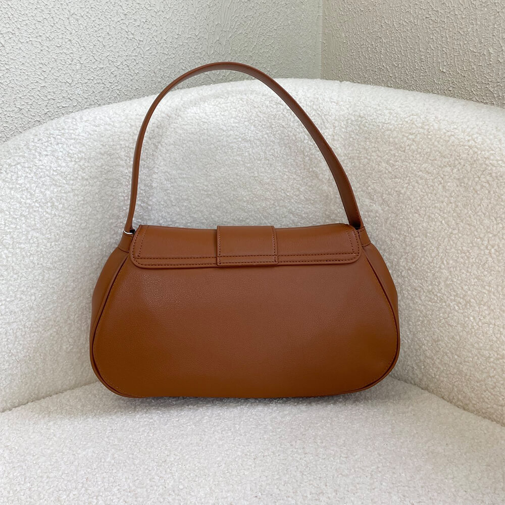 Alternative view of CELINE Medium POLLY bag in soft calfskin
