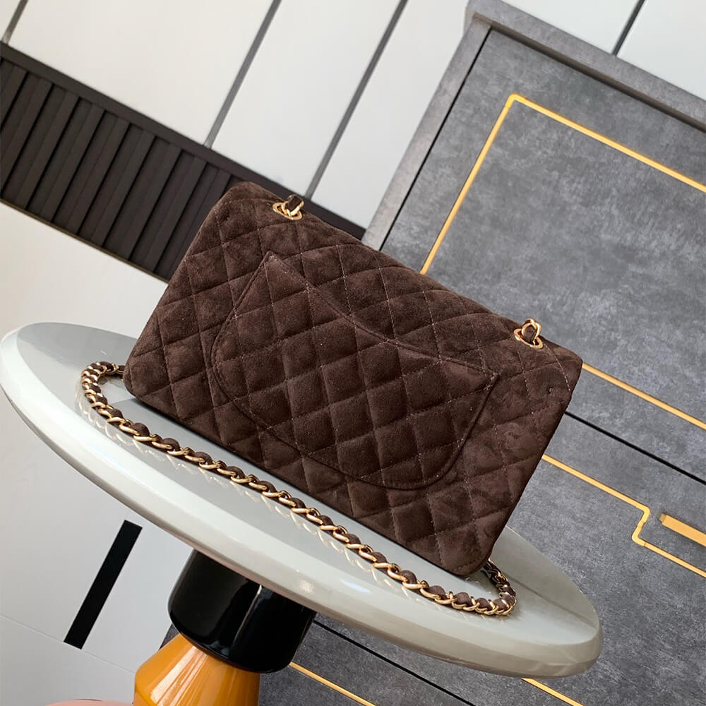 CHANEL Suede Classic Double Flap Handbag(HIGH-END GRADE) - Image 3