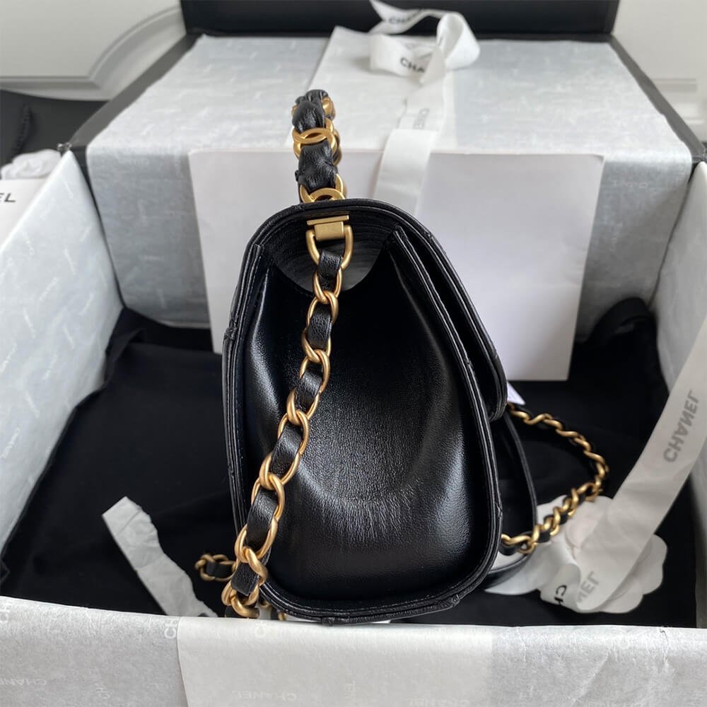 CHANEL Mini Flap Bag with Top Handle - Image 3