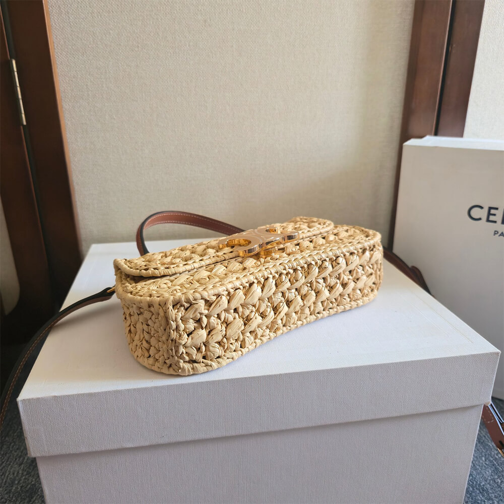 CELINE TEEN CELINE LOLA IN RAFFIA EFFECT TEXTILE(HIGH-END GRADE) - Image 8