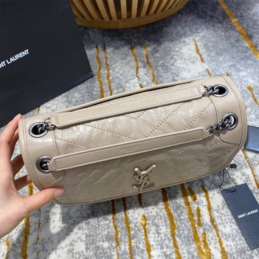 Alternative view of SAINT LAURENT NIKI MEDIUM IN CRINKLED VINTAGE LEATHER