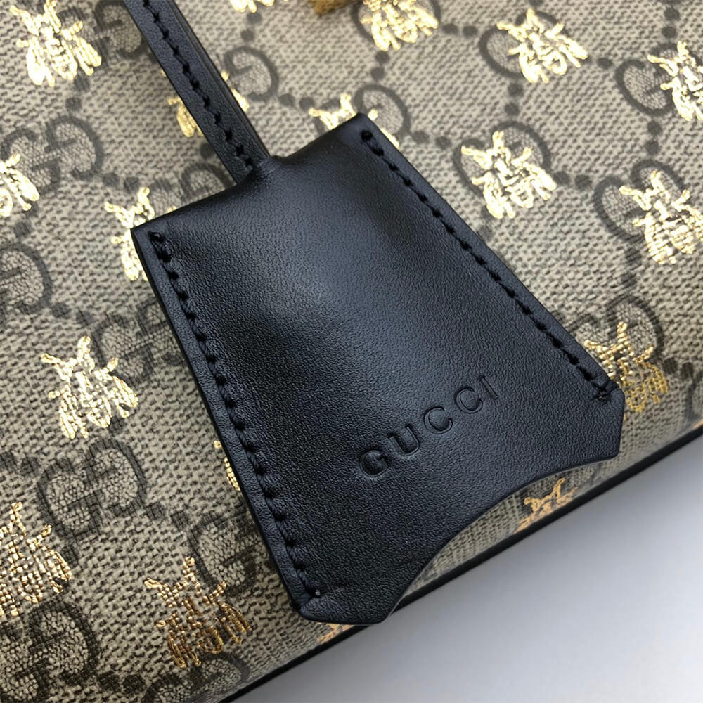 GG Padlock small GG bees shoulder bag - Image 4