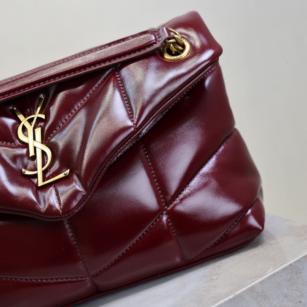Alternative view of YSL PUFFER small in shinny leather bag(HIGH-END GRADE)