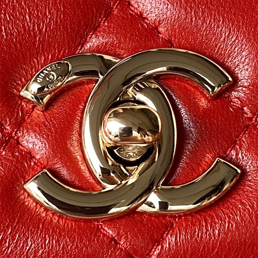 Alternative view of CHANEL Mini Flap Bag with Top Handle(HIGH-END GRADE)