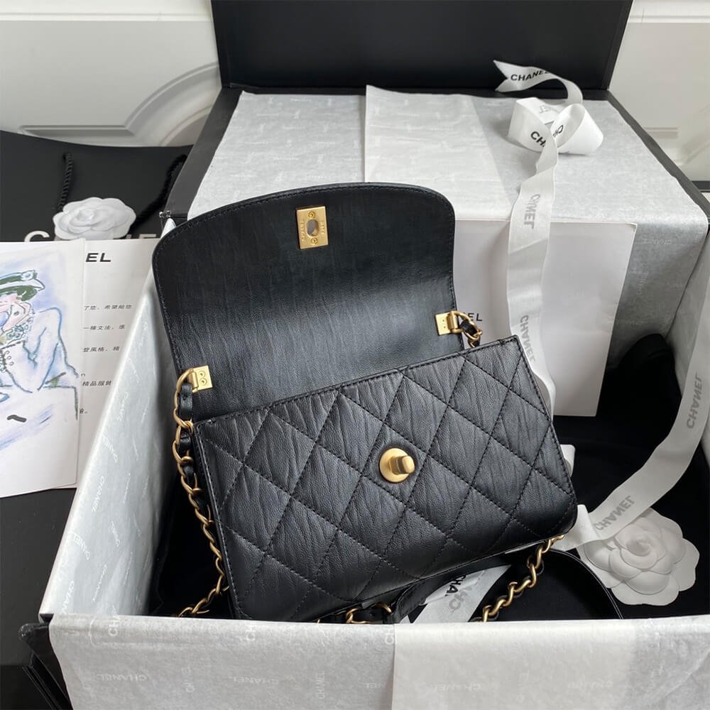 CHANEL Mini Flap Bag with Top Handle - Image 5