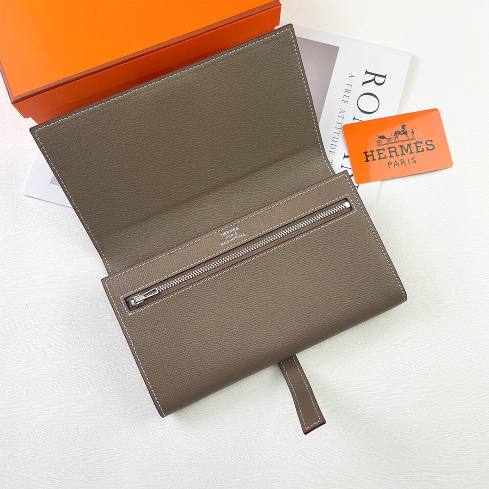 Alternative view of HERMES New H Passant Toutenmain wallet(HIGH-END GRADE)