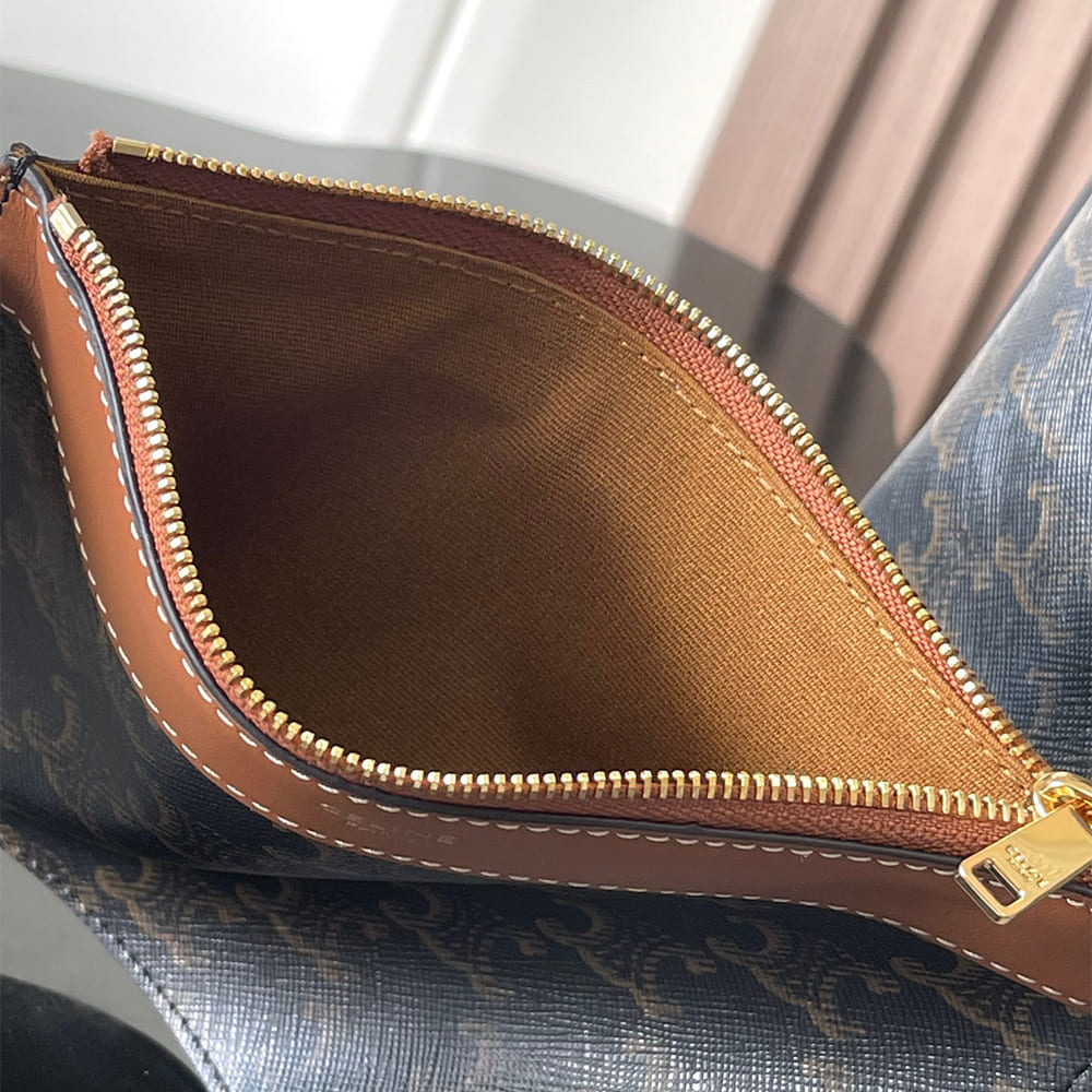 Celine SOFT SHOPPER BAG IN Triomphe Canvas and Calfskin - Image 5