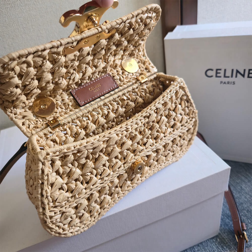 CELINE TEEN CELINE LOLA IN RAFFIA EFFECT TEXTILE(HIGH-END GRADE) - Image 6
