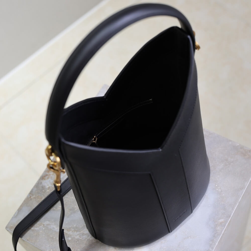 Alternative view of YSL Y top-handle bucket in leather(HIGH-END GRADE)