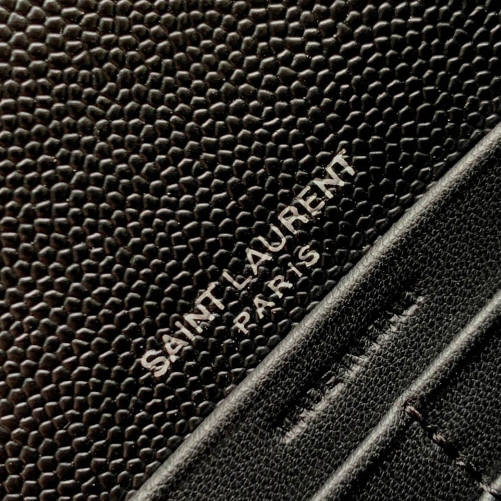 Alternative view of YSL cassandre envelope chain wallet in grain de poudre leather(High-end Grade)