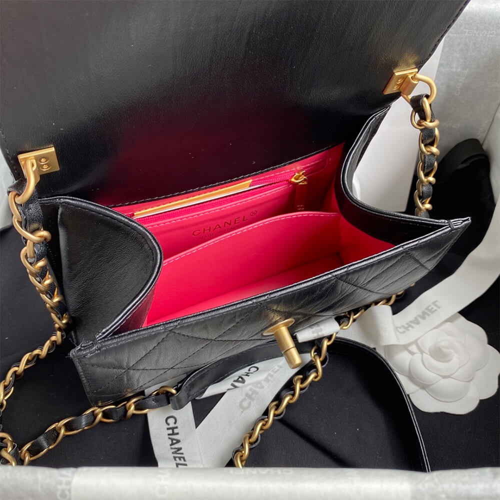 CHANEL Mini Flap Bag with Top Handle - Image 8