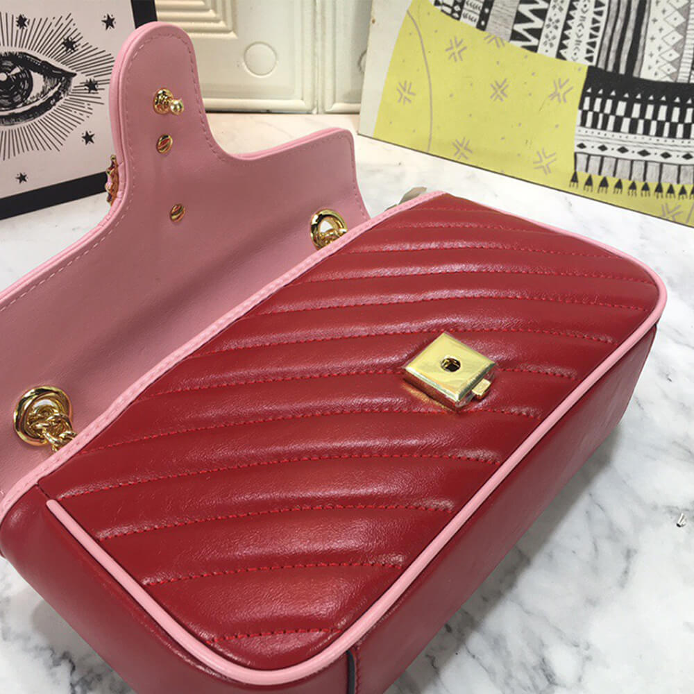 Alternative view of GG Marmont small matelasse shoulder bag