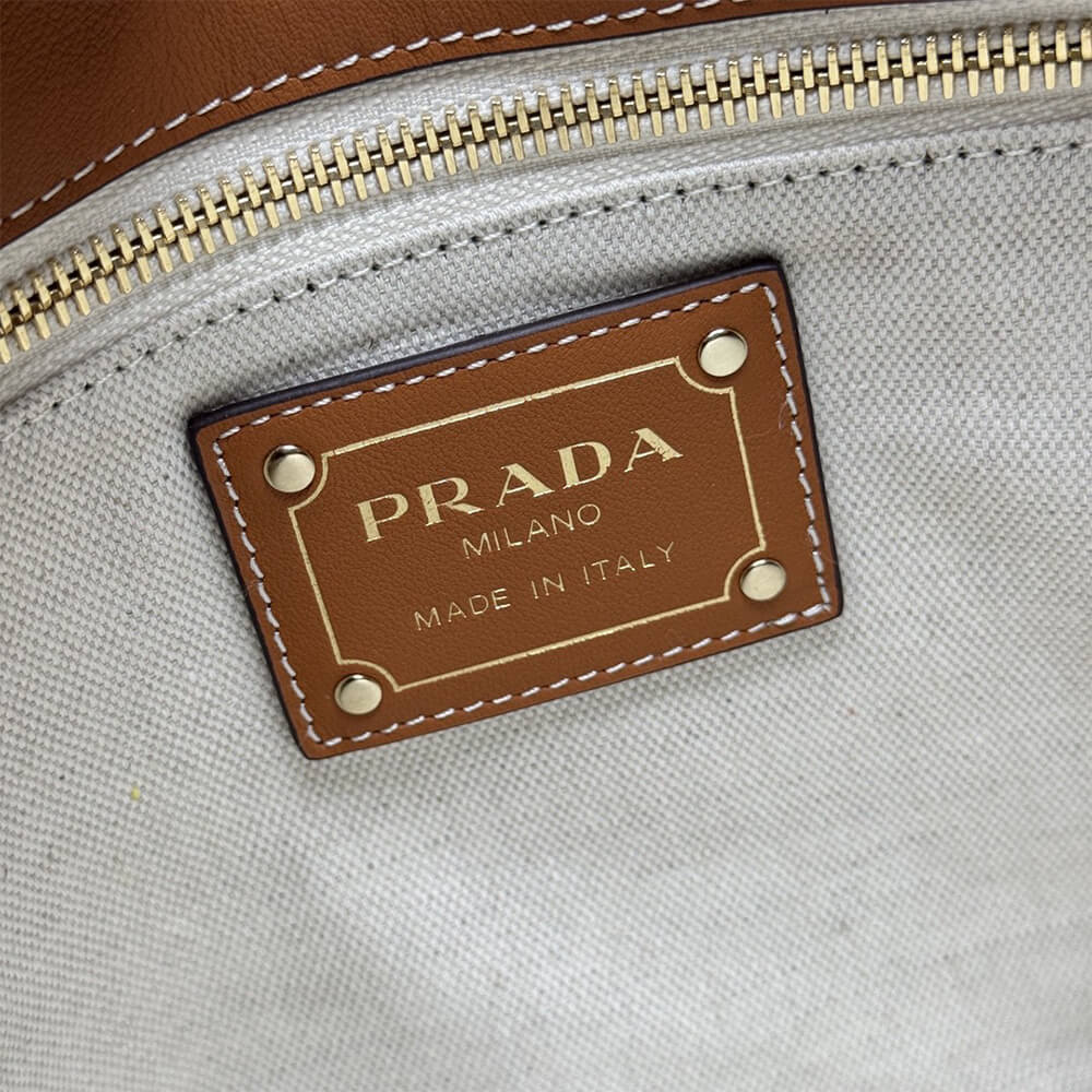 Alternative view of Prada Aimée large crochet and leather bag