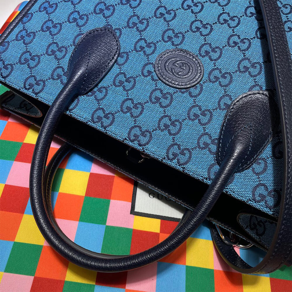 Alternative view of GG Multicolour small tote bag