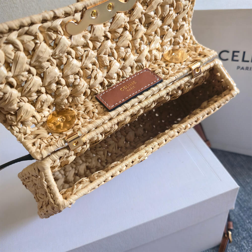 CELINE TEEN CELINE LOLA IN RAFFIA EFFECT TEXTILE(HIGH-END GRADE) - Image 7
