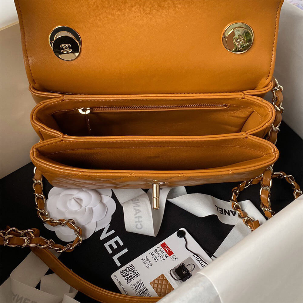Alternative view of CHANEL Mini Flap Bag with Top Handle(HIGH-END GRADE)