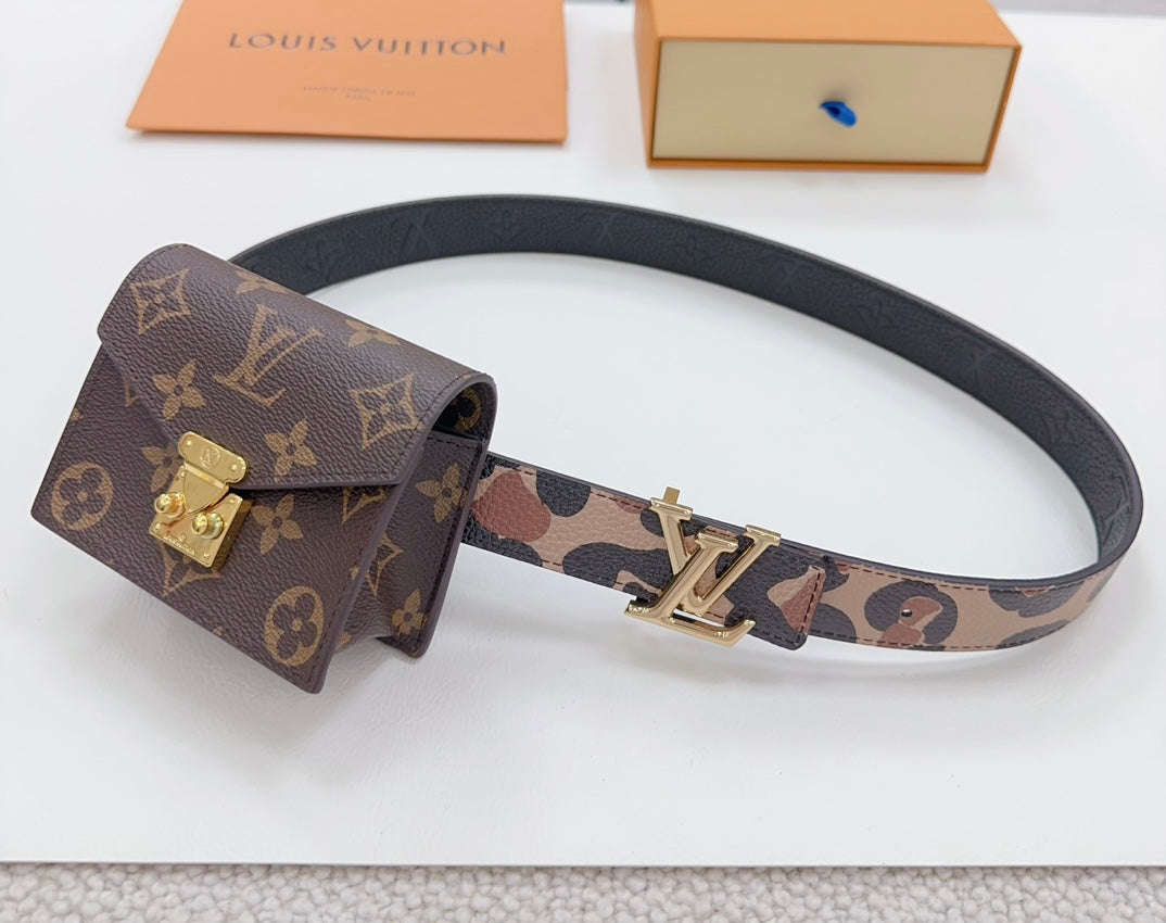 Alternative view of Lv Metis Belt Bag 30 Camo Pattern Brown Monogram
