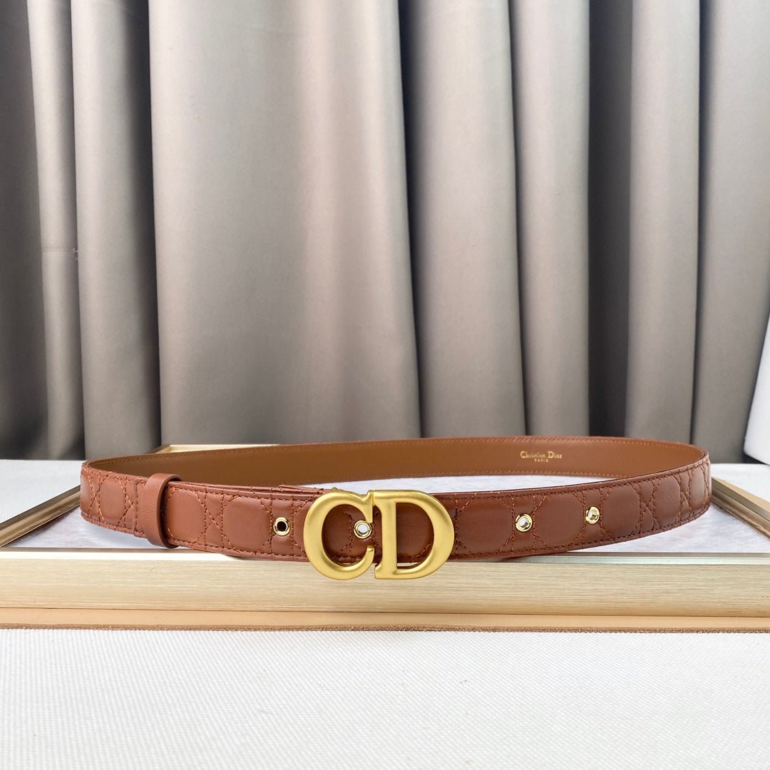 Dior Brown Quilt Belt