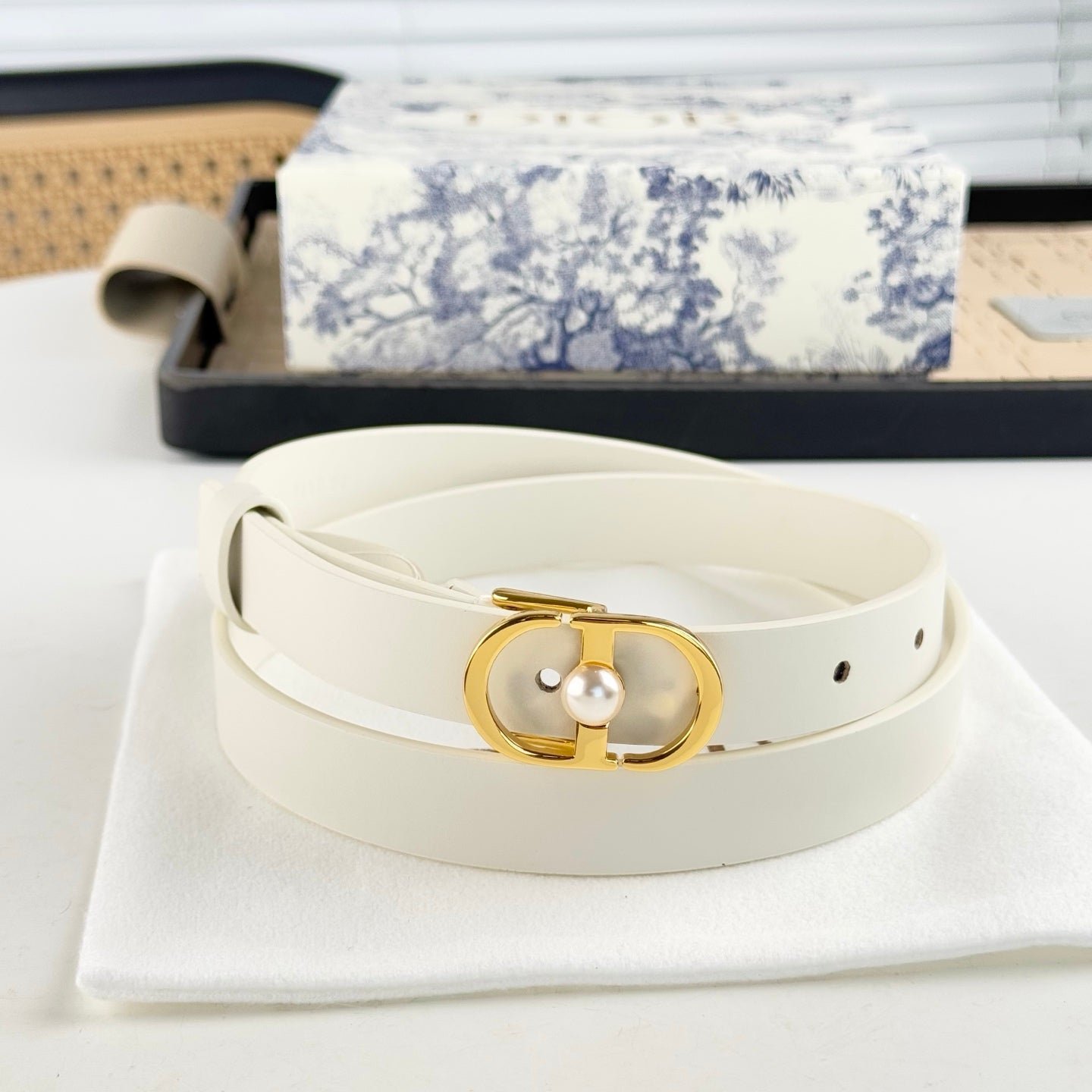 Alternative view of Dior White Pearl Belt