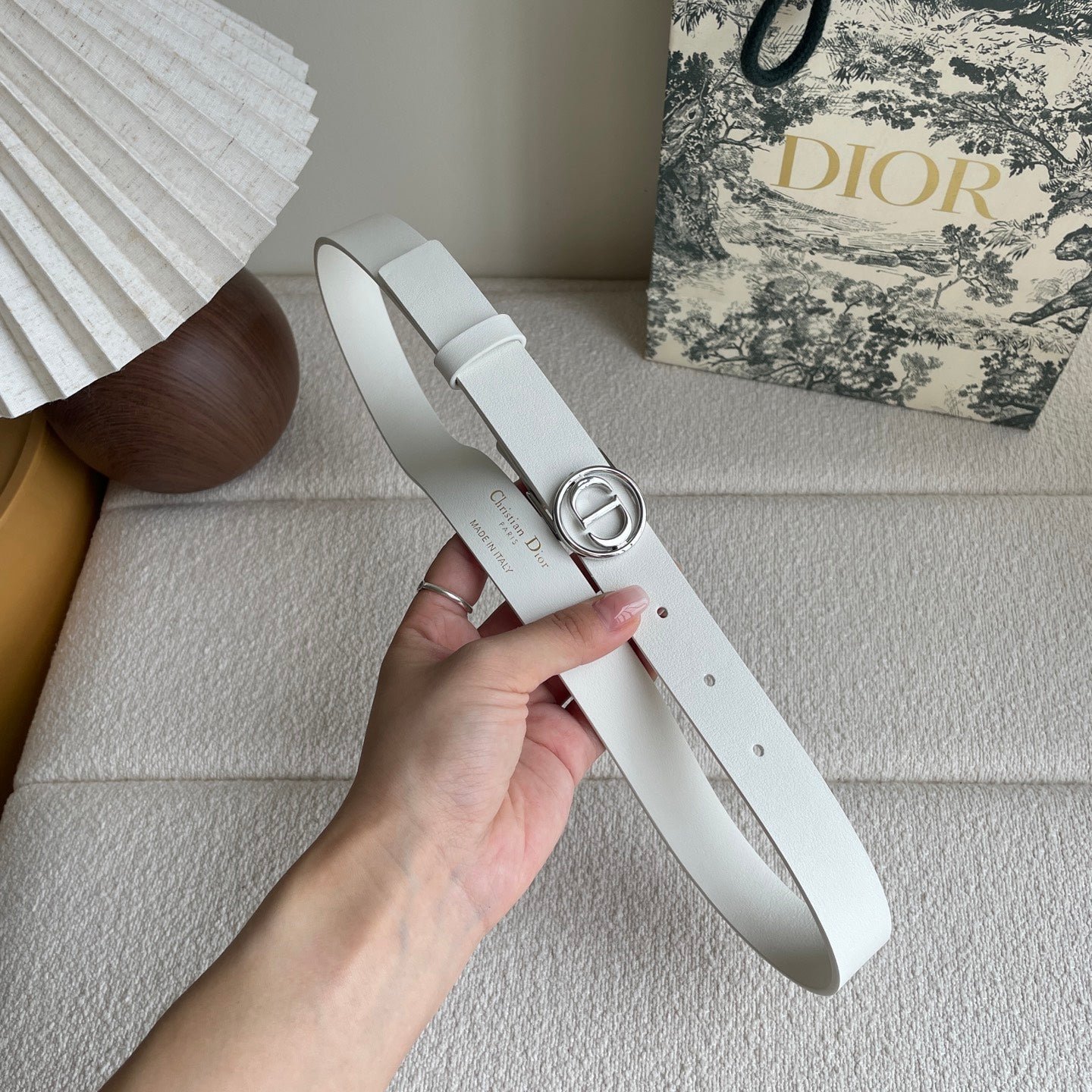 Alternative view of Dior White Silver CD Belt