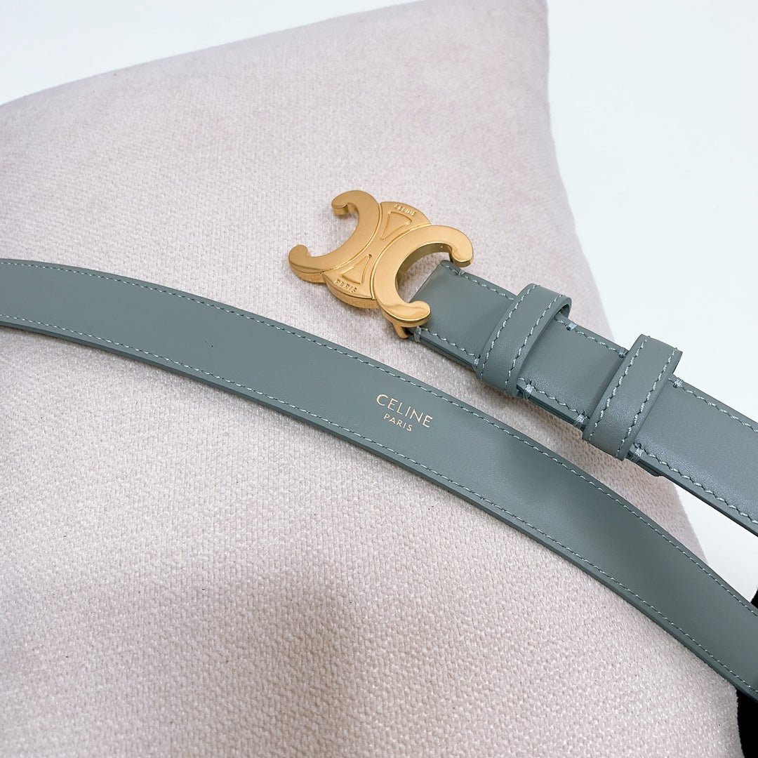 CELINE Grey Gold Triomphe Belt - Image 6