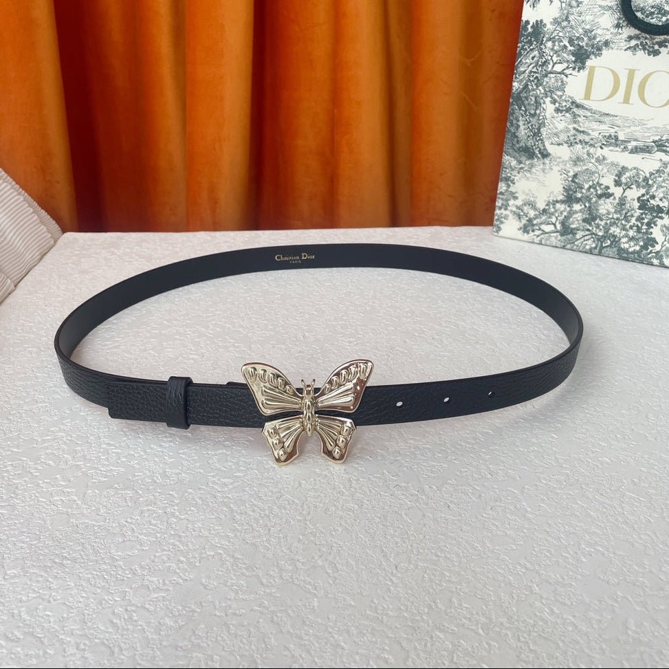 Dior Leather Butterfly Belt