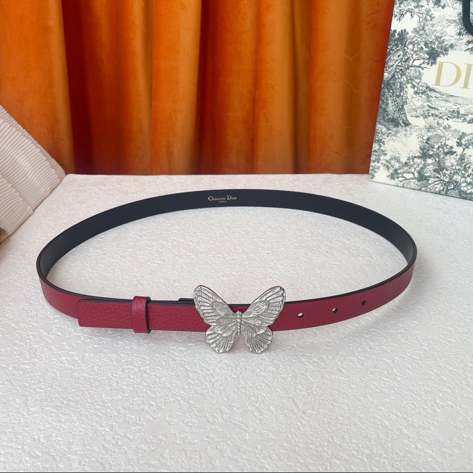 Alternative view of Dior Red Leather Butterfly Belt