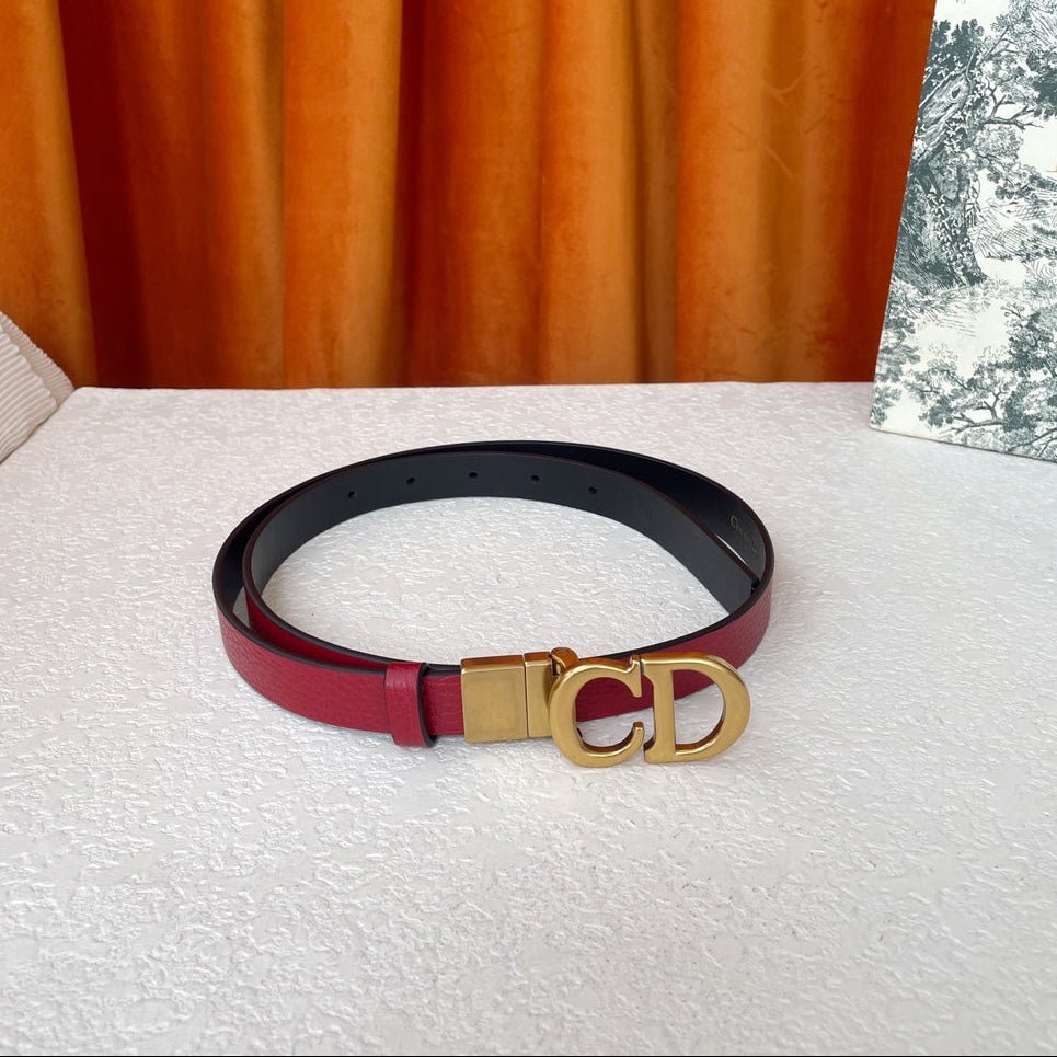 Alternative view of Dior Red Smooth CD Leather Belt
