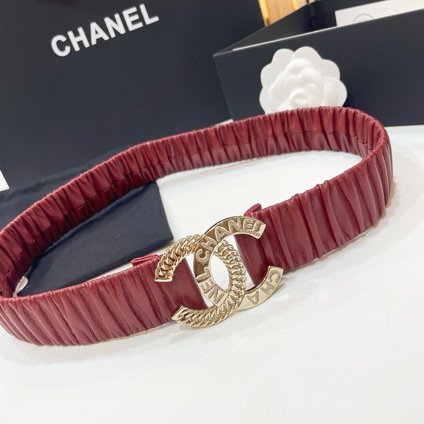 Chanel Ruched Satin Headband