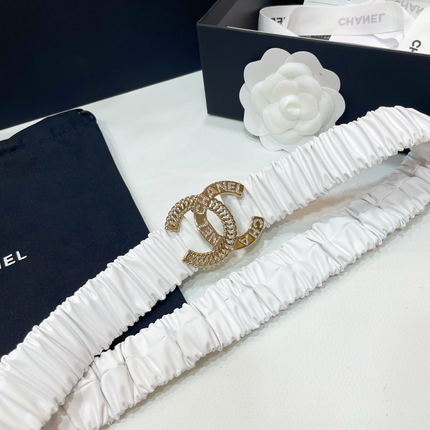 Alternative view of Chanel Ruched Satin Headband