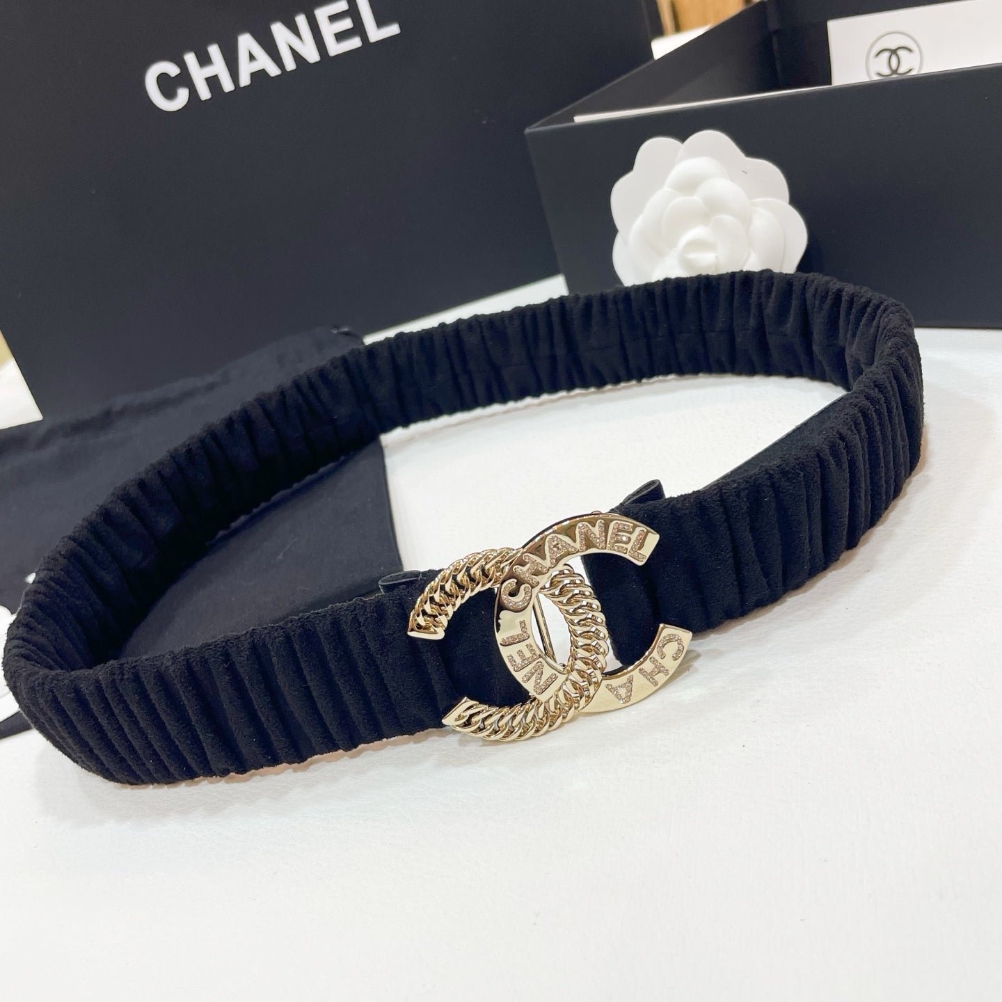 Chanel Ruched Fabric Headband