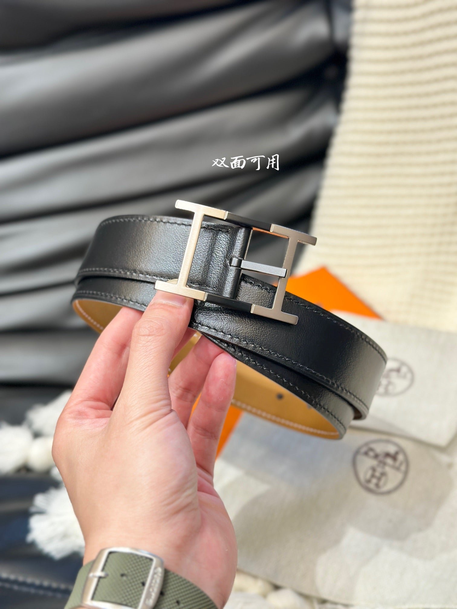 HERMES Tan TwoTone Belt - Image 3
