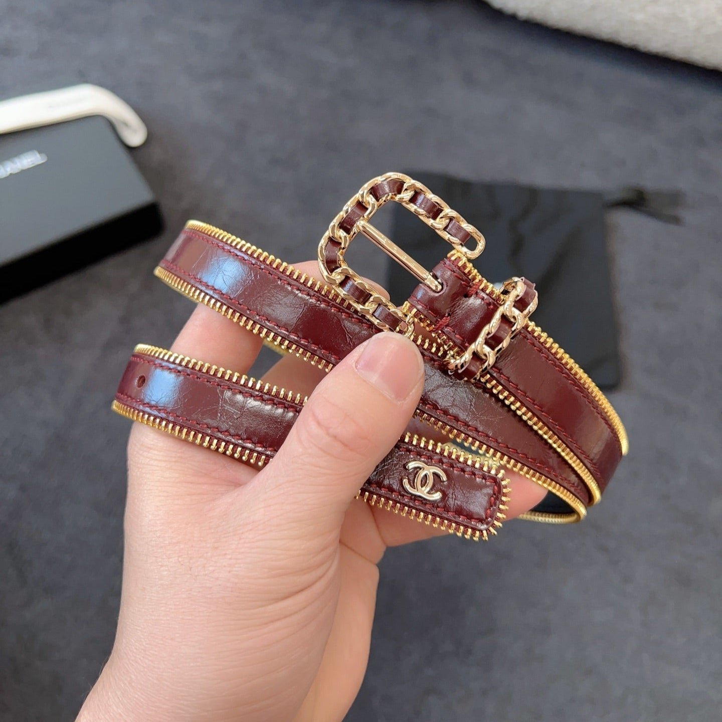 Alternative view of Chanel Patent Leather Thin Belt