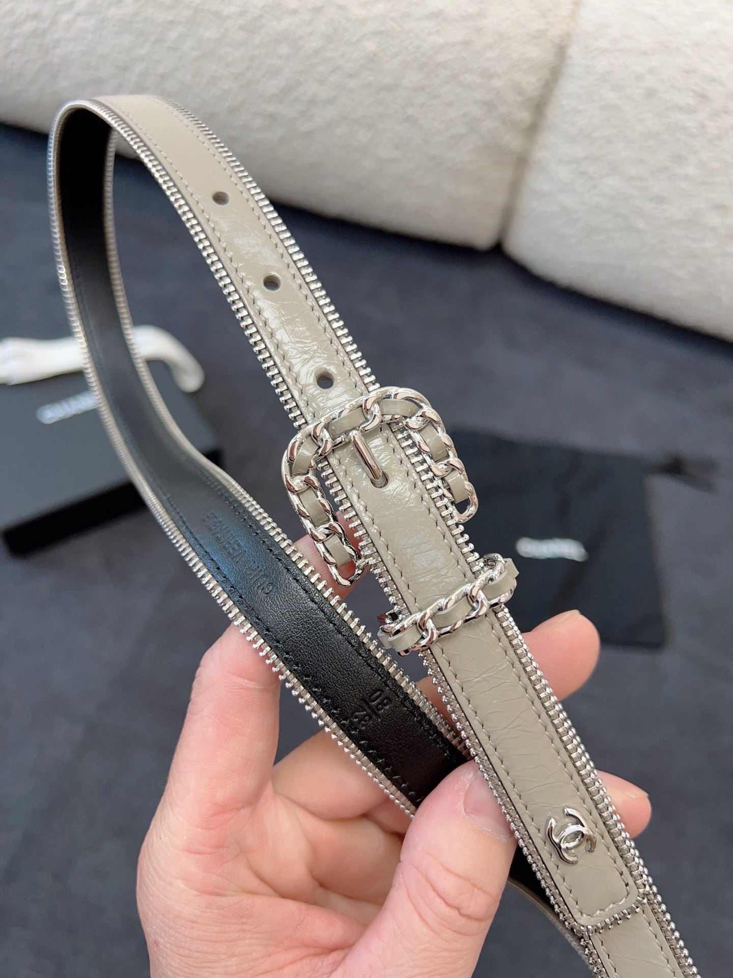 Chanel Patent Leather Belt - Image 4