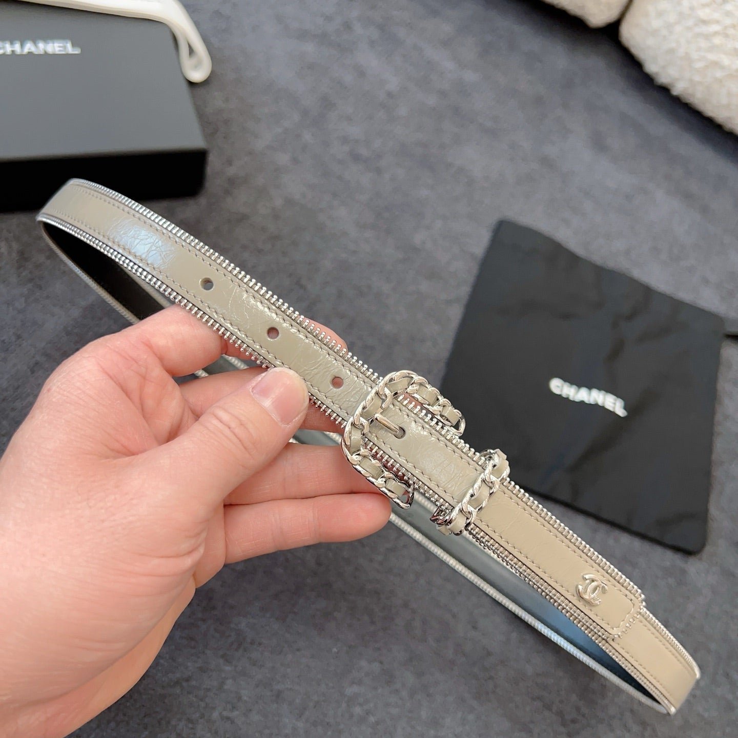 Chanel Patent Leather Belt
